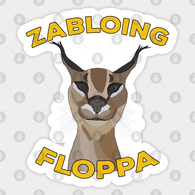 Zabloing Floppa Sticker by DiegoCarvalho